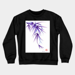 Summer - Lavender bamboo sumie brush painting Crewneck Sweatshirt